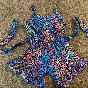 Multicolored Leopard romper